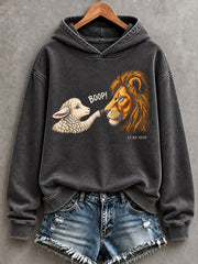 Women's Christian Lion and Lamb Bible Regular Hoodie