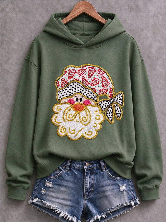 Women's Santa Claus Printed Regular Sweatshirt