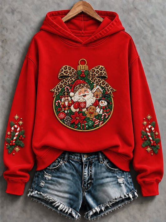 Women's  Funny Christmas Santa Claus Print Casual Regular Sweatshirt